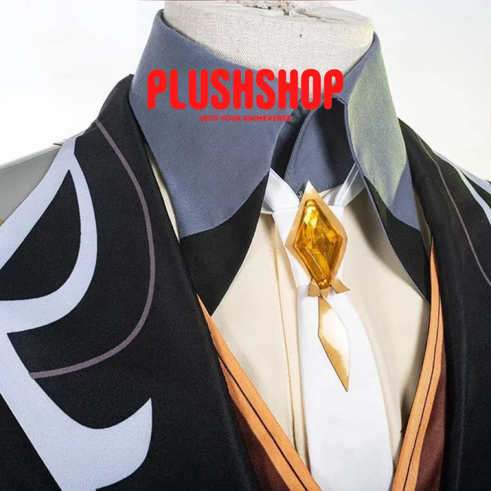 Genshin Impact Zhongli Cosplay Costume Full Set Wig Costume - Image 5